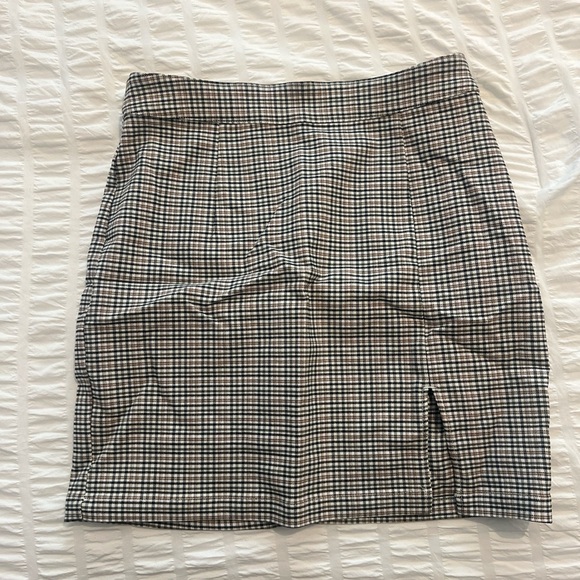 garage Plaid Pencil Skirt - Picture 1 of 4